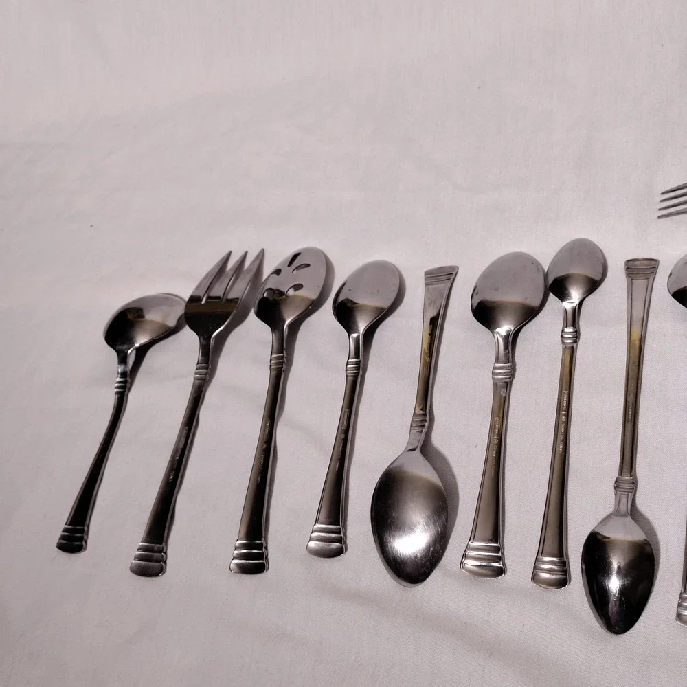Cambridge Codie Stainless Flatware Lot of 25 Pieces (spoons, serving etc)
